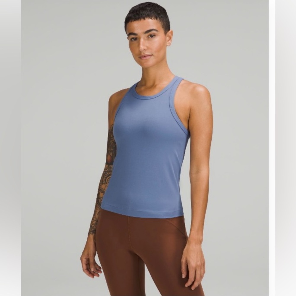 Lululemon Align Waste length Racerback tank top sz 6 water drop